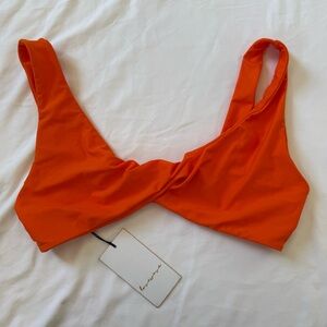 Love wake Orange Bikini Top Size L